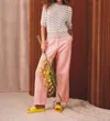 White + Warren Chevron Stripe Mesh Top In Neutral Combo In Multi