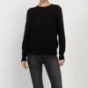 White + Warren Core Crewneck Sweater In Black