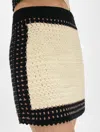 White + Warren Cotton Crochet Reversible Tie Tank Top In Black In Black