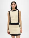 White + Warren Cotton Crochet Reversible Tie Tank Top In Black In Black