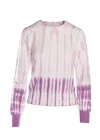White + Warren Cotton Dip Dye Crew Neck In Confection In Pink