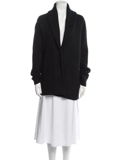 Pre-owned White + Warren Cowl Neck Sweater In Black