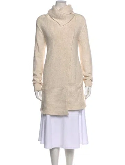 Pre-owned White + Warren Cowl Neck Sweater In Neutral