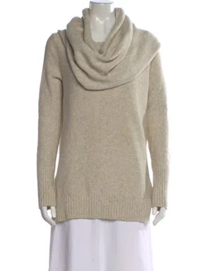 Pre-owned White + Warren Cowl Neck Sweater In Neutral