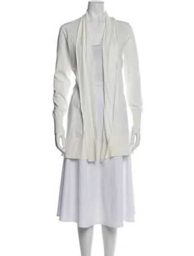 Pre-owned White + Warren Cowl Neck Sweater In White