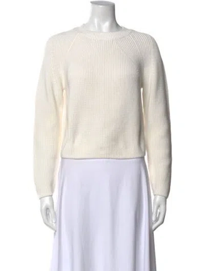 Pre-owned White + Warren Crew Neck Long Sleeve Sweatshirt In Neutral
