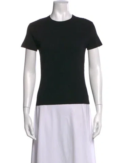 Pre-owned White + Warren Crew Neck Short Sleeve T-shirt In Black