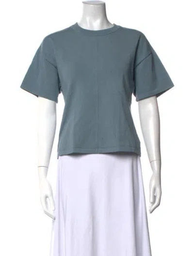 Pre-owned White + Warren Crew Neck Short Sleeve T-shirt In Blue