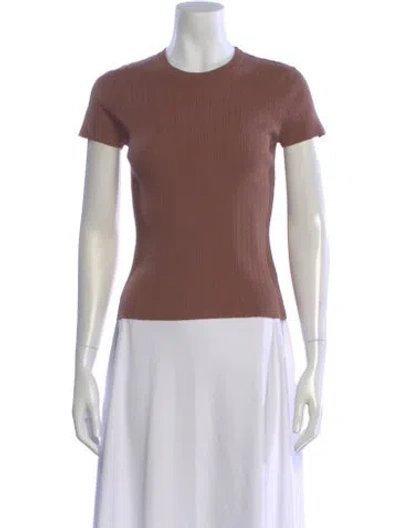 Pre-owned White + Warren Crew Neck Short Sleeve T-shirt In Pink