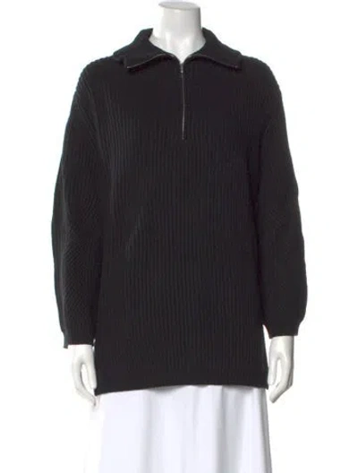 Pre-owned White + Warren Crew Neck Sweater In Black