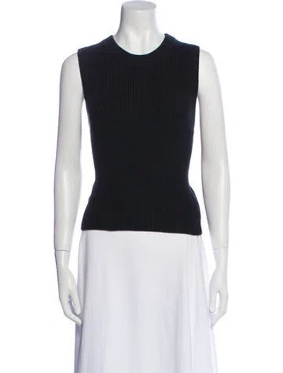 Pre-owned White + Warren Crew Neck Sweater In Black