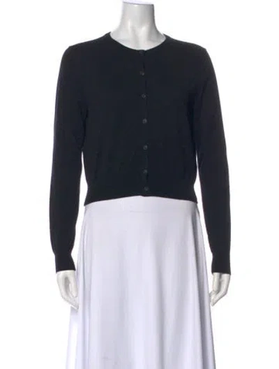 Pre-owned White + Warren Crew Neck Sweater In Black