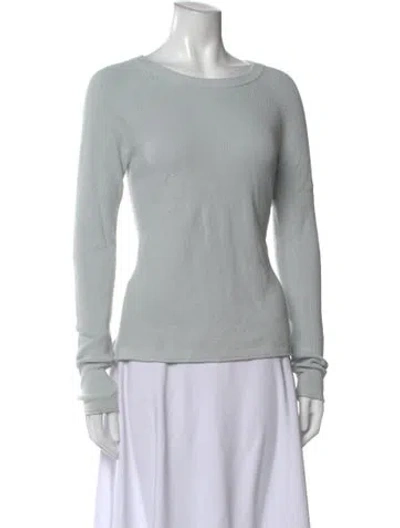 Pre-owned White + Warren Crew Neck Sweater In Blue