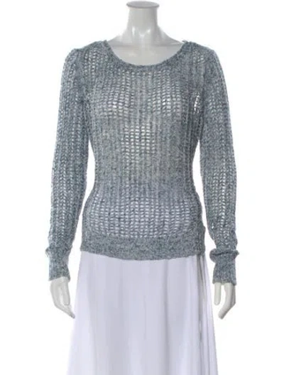 Pre-owned White + Warren Crew Neck Sweater In Blue