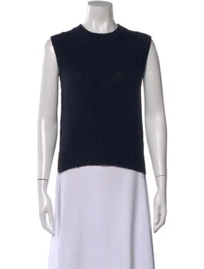 Pre-owned White + Warren Crew Neck Sweater In Blue
