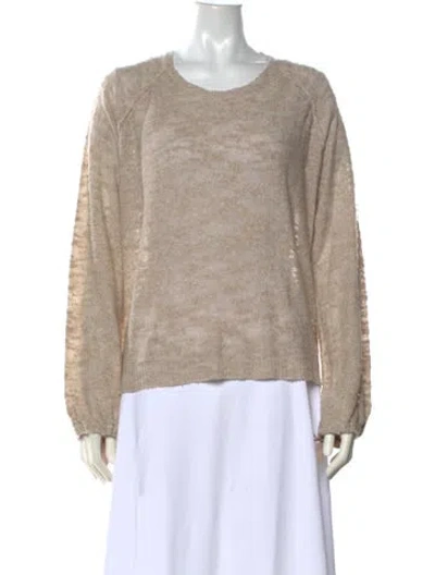 Pre-owned White + Warren Crew Neck Sweater In Clear/neutrals