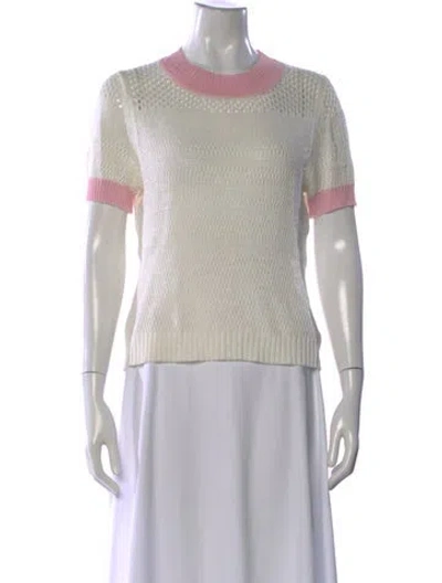 Pre-owned White + Warren Crew Neck Sweater In Gray