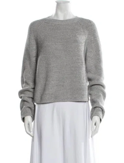 Pre-owned White + Warren Crew Neck Sweater In Grey