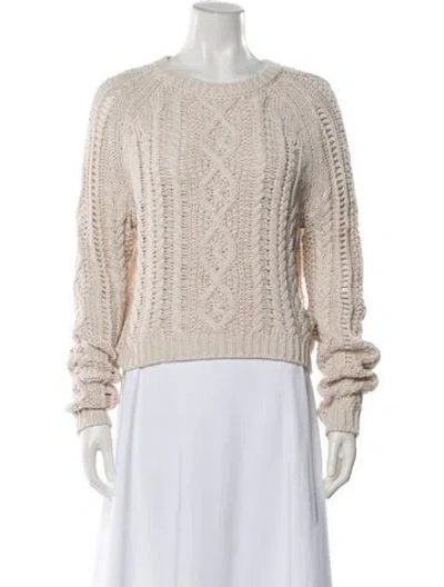 Pre-owned White + Warren Crew Neck Sweater In Neutral