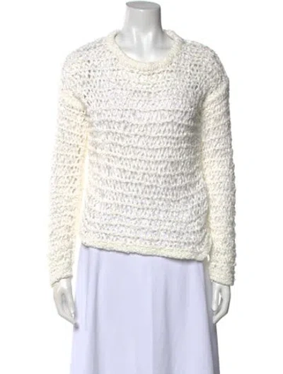 Pre-owned White + Warren Crew Neck Sweater In Neutral