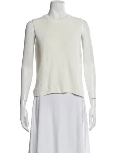 Pre-owned White + Warren Crew Neck Sweater In Neutral