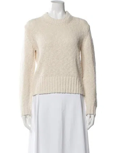 Pre-owned White + Warren Crew Neck Sweater In Neutral