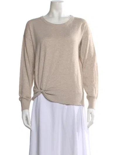 Pre-owned White + Warren Crew Neck Sweater In Neutral