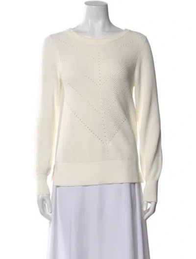 Pre-owned White + Warren Crew Neck Sweater In Neutral