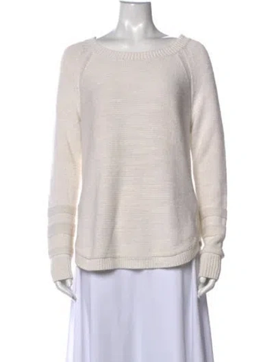 Pre-owned White + Warren Crew Neck Sweater In Neutral