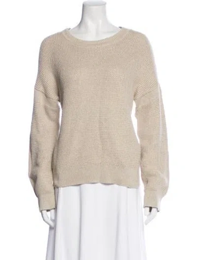 Pre-owned White + Warren Crew Neck Sweater In Neutral