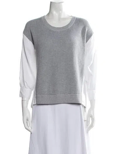 Pre-owned White + Warren Crew Neck Sweater In Neutrals