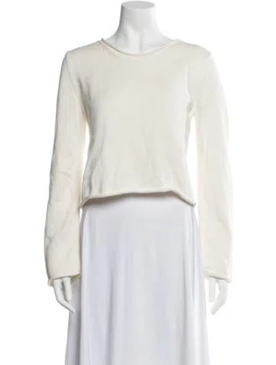 Pre-owned White + Warren Crew Neck Sweater In Neutrals