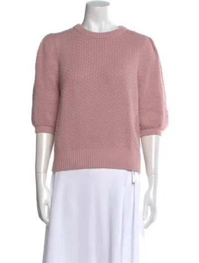 Pre-owned White + Warren Crew Neck Sweater In Pink