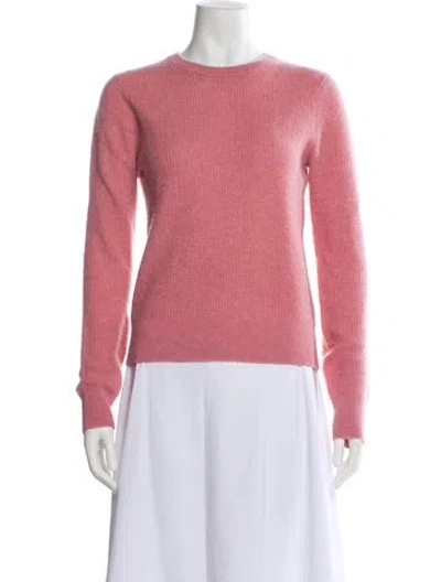 Pre-owned White + Warren Crew Neck Sweater In Pink