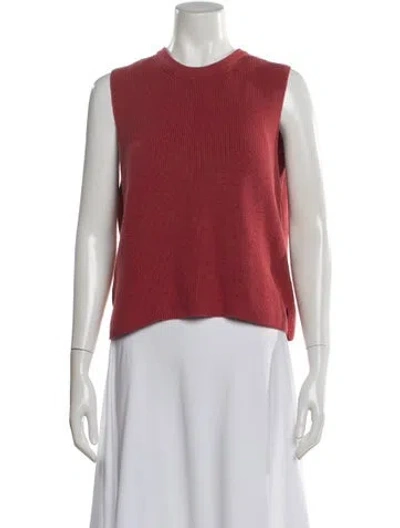 Pre-owned White + Warren Crew Neck Sweater In Pink