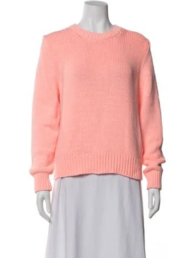 Pre-owned White + Warren Crew Neck Sweater In Pink