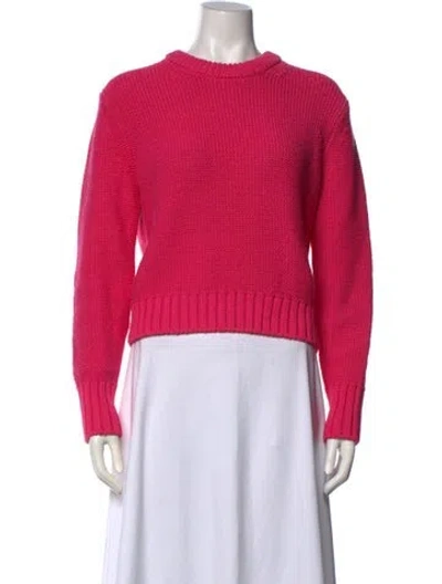 Pre-owned White + Warren Crew Neck Sweater In Pink