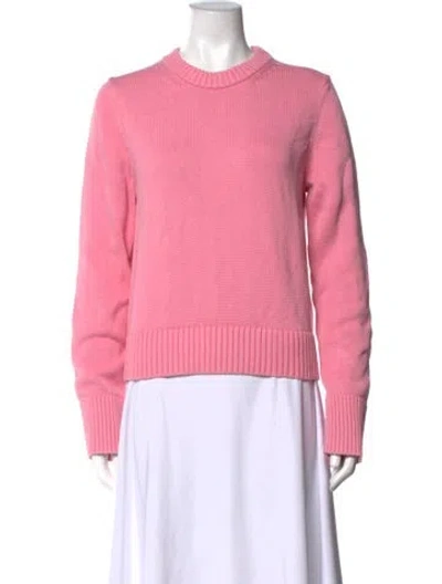 Pre-owned White + Warren Crew Neck Sweater In Pink