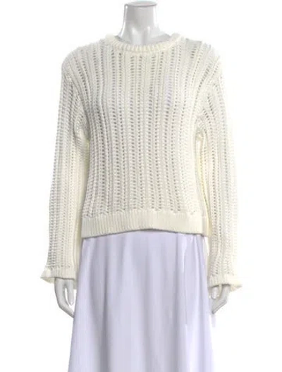 Pre-owned White + Warren Crew Neck Sweater W/ Tags In Neutral
