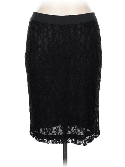 Pre-owned White + Warren Formal Skirt In Black
