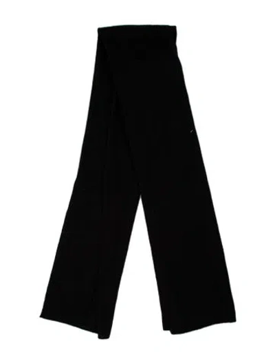 Pre-owned White + Warren Hooded Knit Shawl Wool Shawl In Black