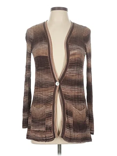 Pre-owned White + Warren Kimono In Brown