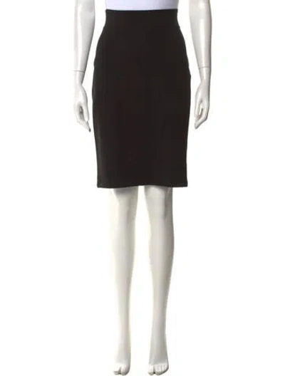 Pre-owned White + Warren Knee-length Skirt In Black
