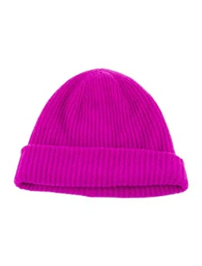 Pre-owned White + Warren Knitted Beanie In Pink