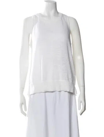 Pre-owned White + Warren Linen Crew Neck Sweater W/ Tags In Neutrals