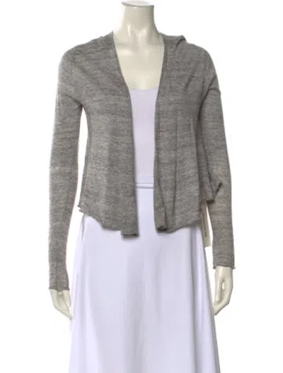 Pre-owned White + Warren Linen V-neck Sweater In Neutral