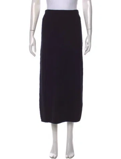 Pre-owned White + Warren Long Skirt In Black