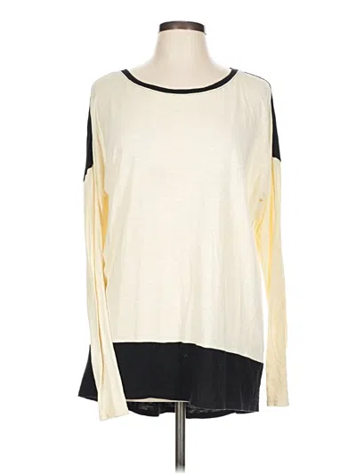 Pre-owned White + Warren Long Sleeve T-shirt In White