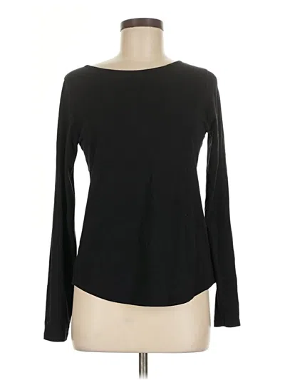 Pre-owned White + Warren Long Sleeve T-shirt In Black