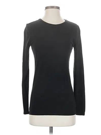 Pre-owned White + Warren Long Sleeve T-shirt In Black